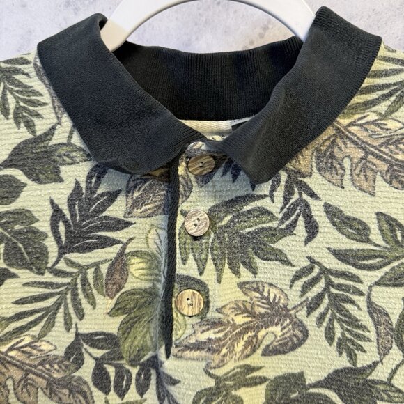 Vintage OP Sport Ocean Pacific Polo Shirt Mens Large Floral Hawaiian - Picture 3 of 14